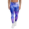 Purple And Blue Tie Dye Men's Leggings-grizzshop