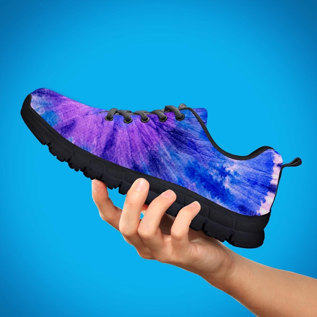 Purple And Blue Tie Dye Men's Sneakers-grizzshop