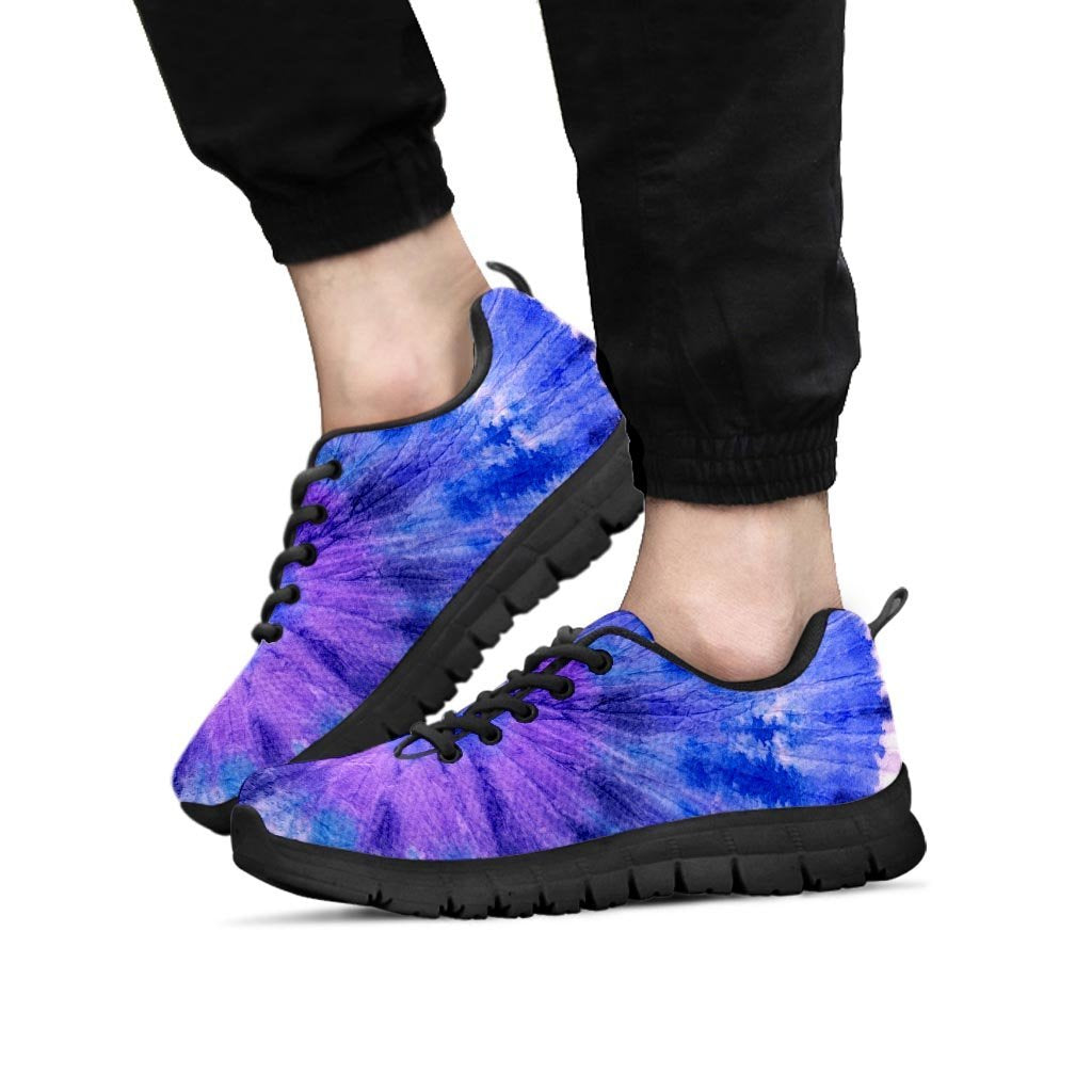 Purple And Blue Tie Dye Men's Sneakers-grizzshop