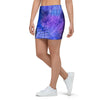 Purple And Blue Tie Dye Mini Skirt-grizzshop