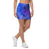 Purple And Blue Tie Dye Mini Skirt-grizzshop