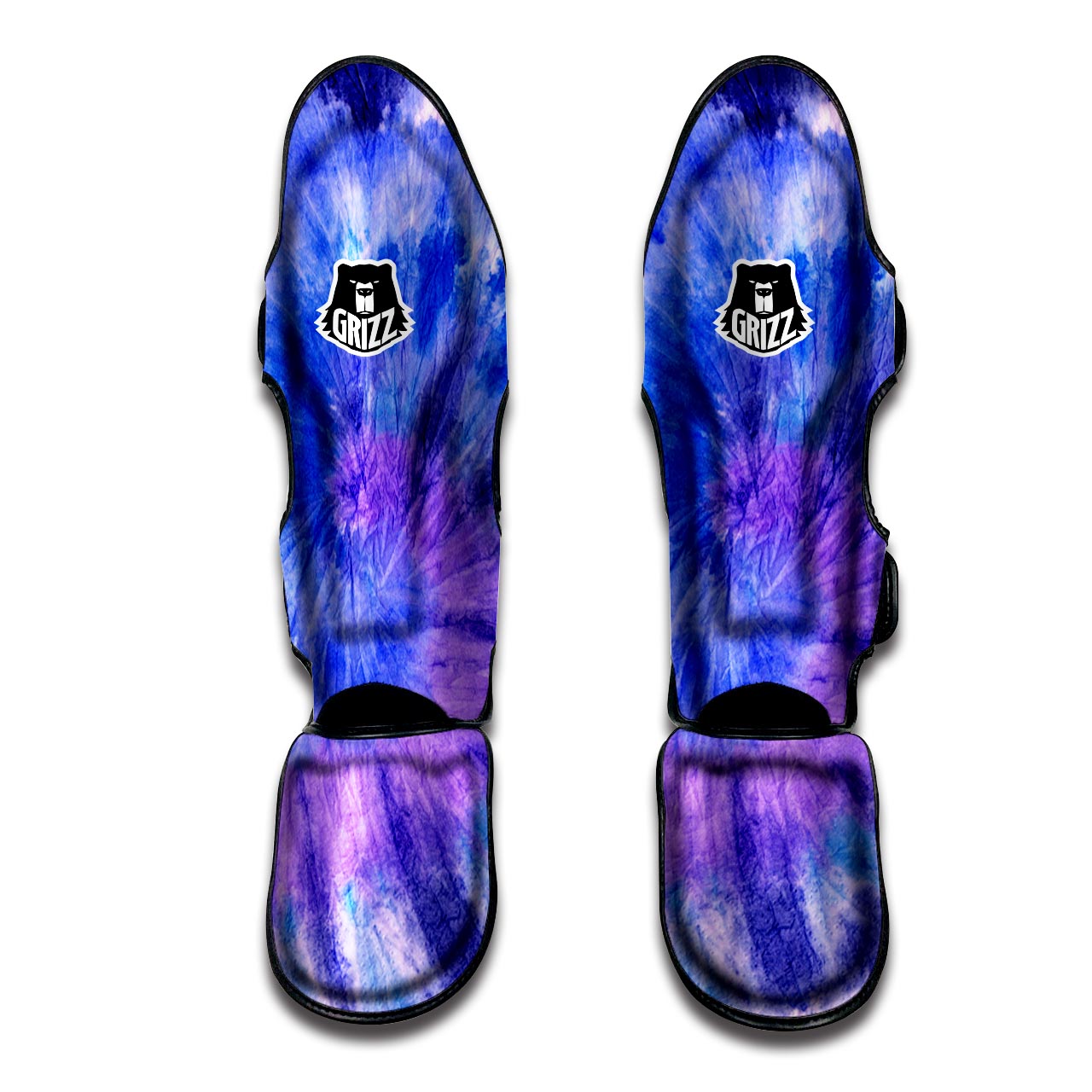 Purple And Blue Tie Dye Muay Thai Shin Guard-grizzshop