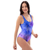 Purple And Blue Tie Dye One Piece Swimsuite-grizzshop