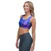 Purple And Blue Tie Dye Sports Bra-grizzshop