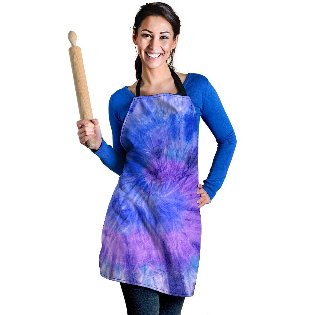 Purple And Blue Tie Dye Women's Apron-grizzshop