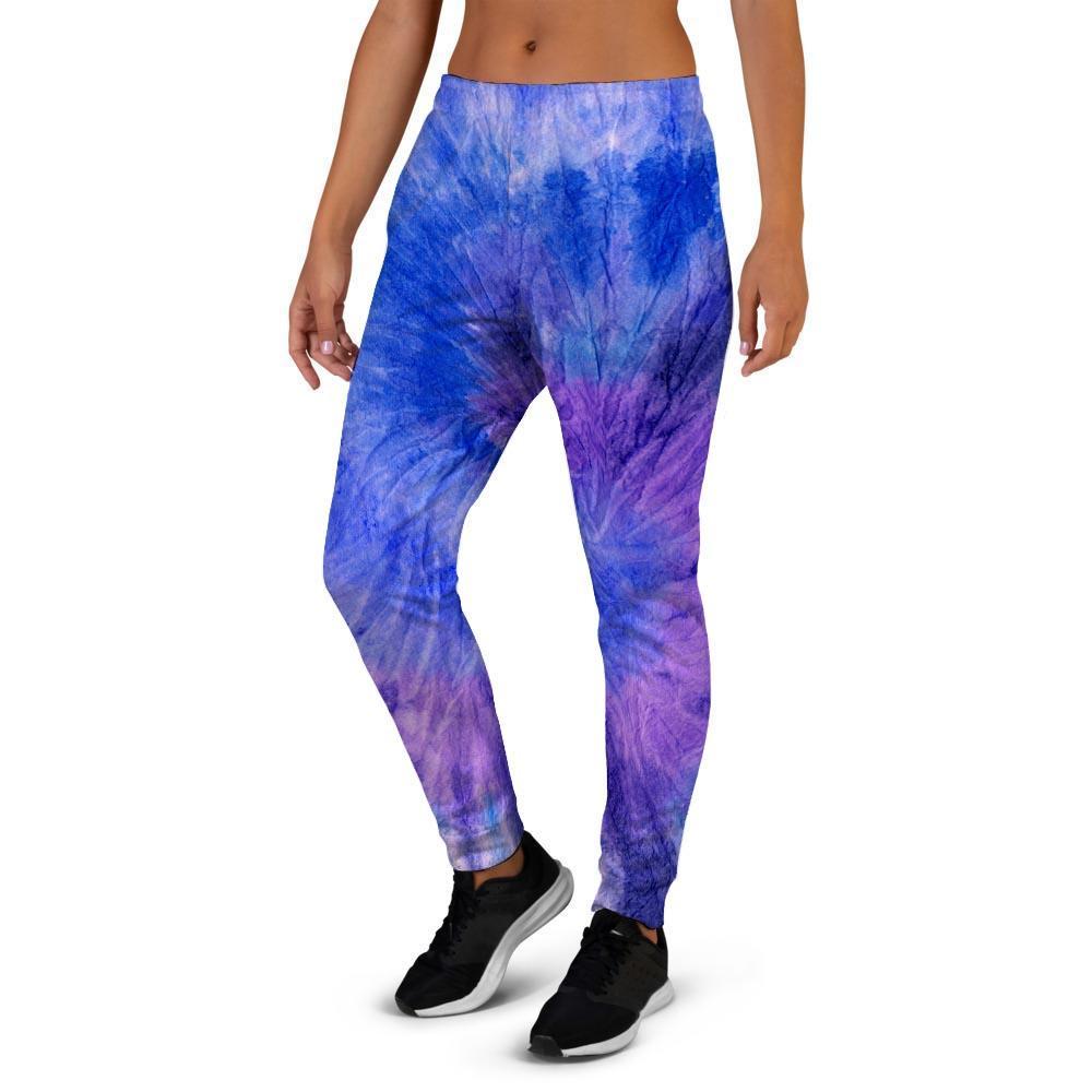 Purple And Blue Tie Dye Women's Joggers-grizzshop