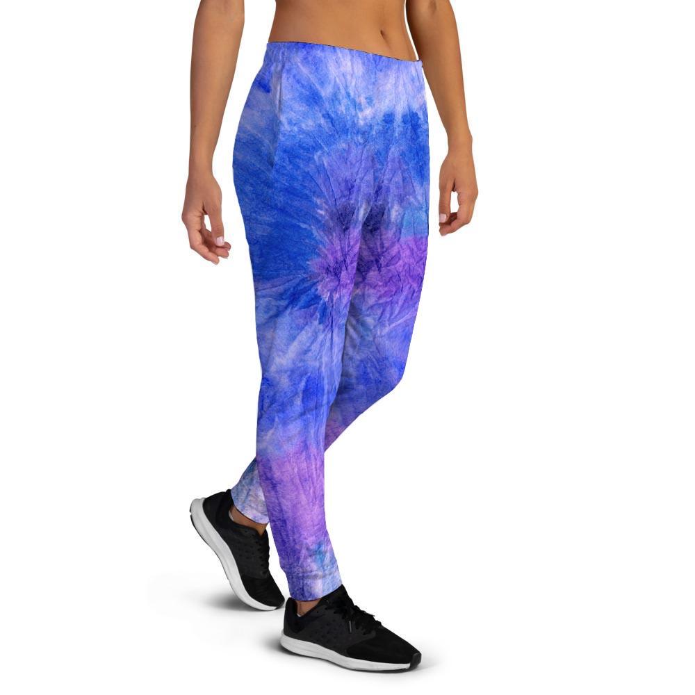 Purple And Blue Tie Dye Women's Joggers-grizzshop