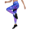 Purple And Blue Tie Dye Women's Leggings-grizzshop