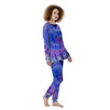 Purple And Blue Tie Dye Women's Pajamas-grizzshop