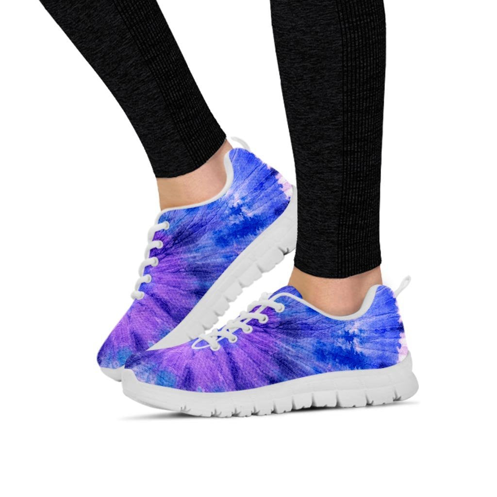 Purple And Blue Tie Dye Women's Sneakers-grizzshop
