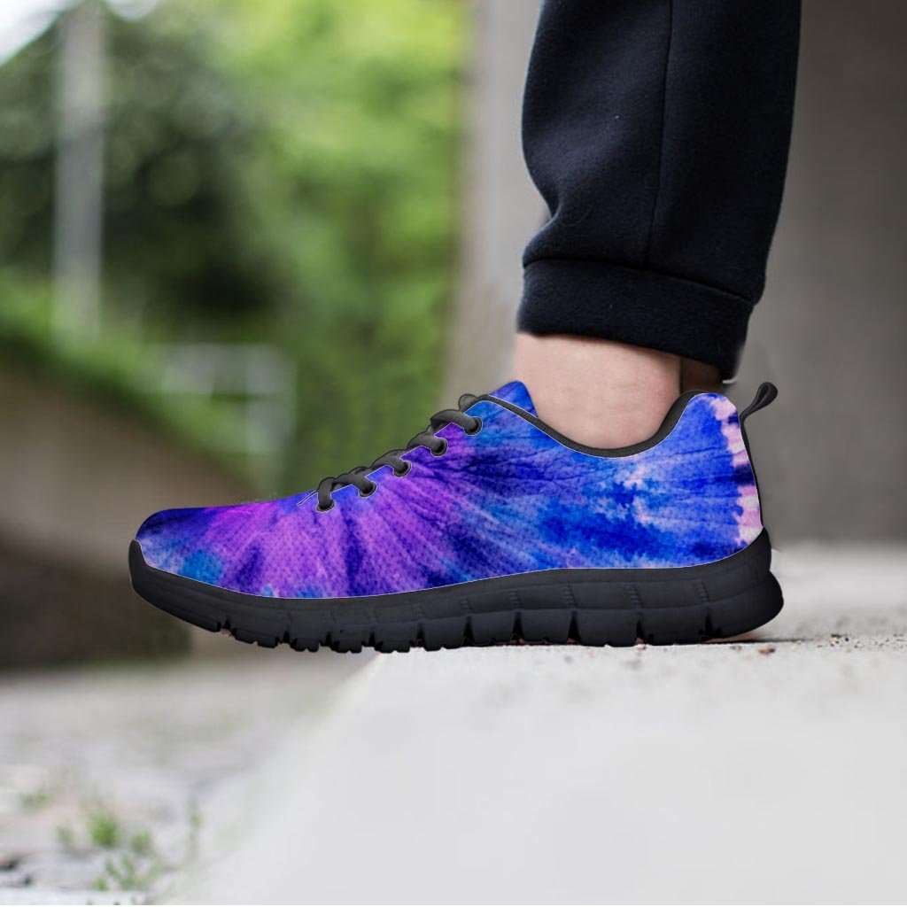 Purple And Blue Tie Dye Women's Sneakers-grizzshop