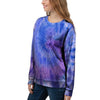 Purple And Blue Tie Dye Women's Sweatshirt-grizzshop