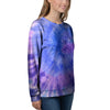 Purple And Blue Tie Dye Women's Sweatshirt-grizzshop