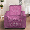 Purple Bandana Print Armchair Slipcover-grizzshop