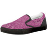 Purple Bandana Print Black Slip On Shoes-grizzshop