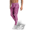 Purple Bandana Print Men's Leggings-grizzshop