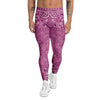 Purple Bandana Print Men's Leggings-grizzshop