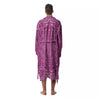 Purple Bandana Print Men's Robe-grizzshop