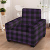 Purple Buffalo Plaid Armchair Cover-grizzshop