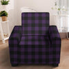 Purple Buffalo Plaid Armchair Cover-grizzshop