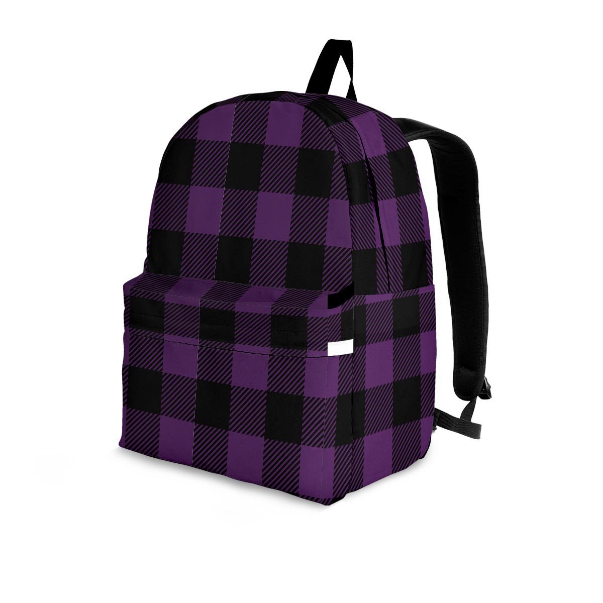 Purple Buffalo Plaid Backpack-grizzshop