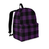 Purple Buffalo Plaid Backpack-grizzshop