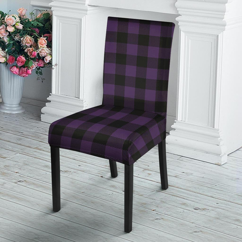 Purple Buffalo Plaid Chair Cover-grizzshop