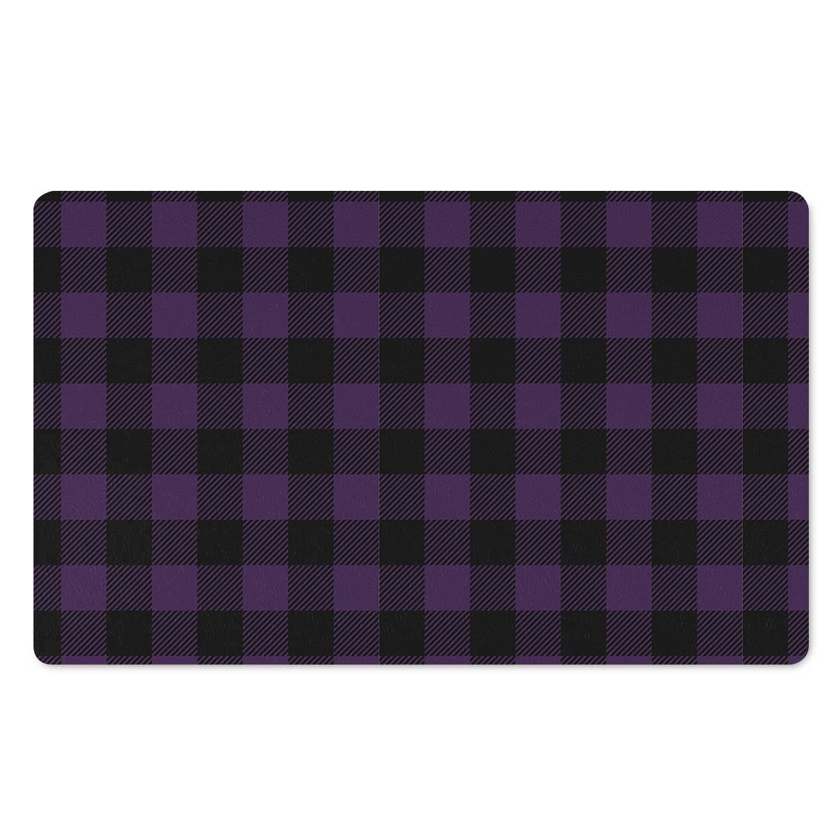 Purple Buffalo Plaid Door Mat-grizzshop