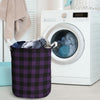 Purple Buffalo Plaid Laundry Basket-grizzshop