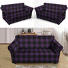 Purple Buffalo Plaid Loveseat Cover-grizzshop