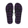 Purple Buffalo Plaid Men's Flip Flops-grizzshop