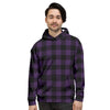 Purple Buffalo Plaid Men's Hoodie-grizzshop