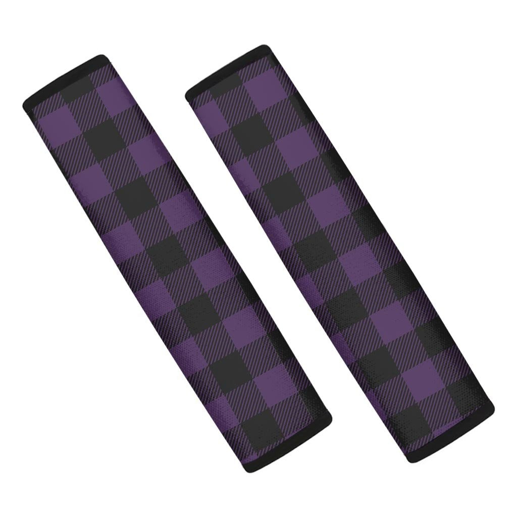 Purple Buffalo Plaid Seat Belt Cover-grizzshop