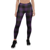 Purple Buffalo Plaid Women's Leggings-grizzshop