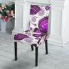 Purple Butterfly Pattern Print Chair Cover-grizzshop