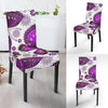 Purple Butterfly Pattern Print Chair Cover-grizzshop