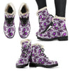 Purple Butterfly Pattern Print Comfy Winter Boots-grizzshop