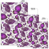 Purple Butterfly Pattern Print Floor Mat-grizzshop