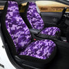 Purple Camo And Camouflage Print Car Seat Covers-grizzshop