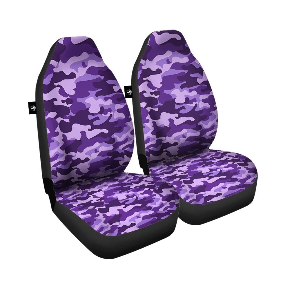 Purple Camo And Camouflage Print Car Seat Covers-grizzshop