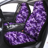 Purple Camo And Camouflage Print Car Seat Covers-grizzshop