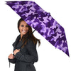 Purple Camo And Camouflage Print Umbrella-grizzshop