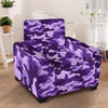 Purple Camo Print Armchair Cover-grizzshop