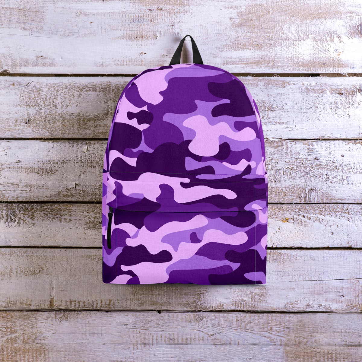 Purple Camo Print Backpack-grizzshop