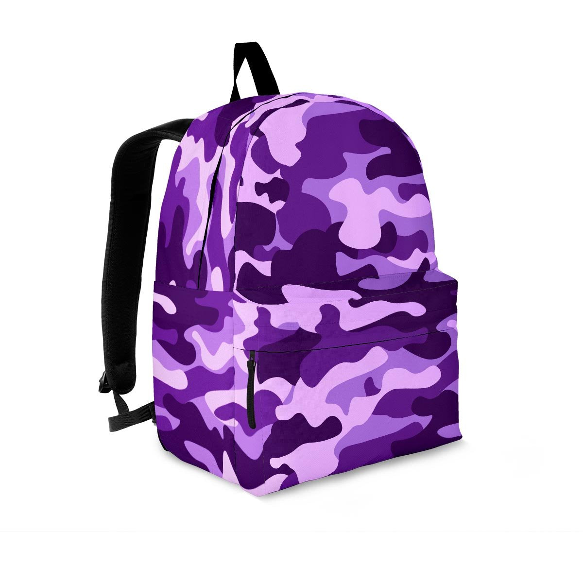 Purple Camo Print Backpack-grizzshop