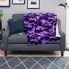 Purple Camo Print Blanket-grizzshop