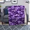 Purple Camo Print Blanket-grizzshop