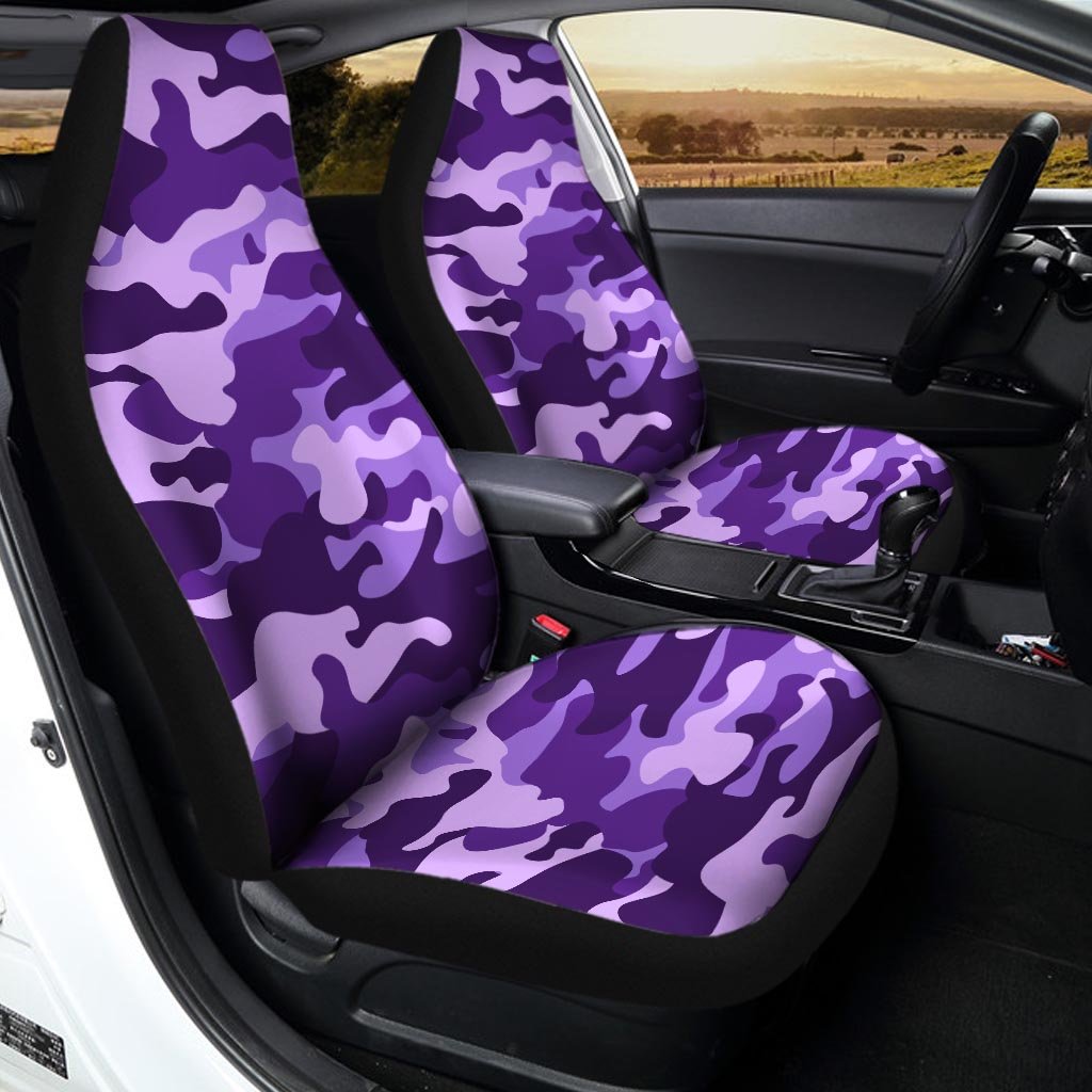 Purple Camo Print Car Seat Covers-grizzshop
