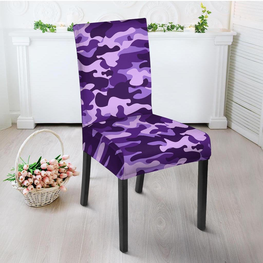 Purple Camo Print Chair Cover-grizzshop