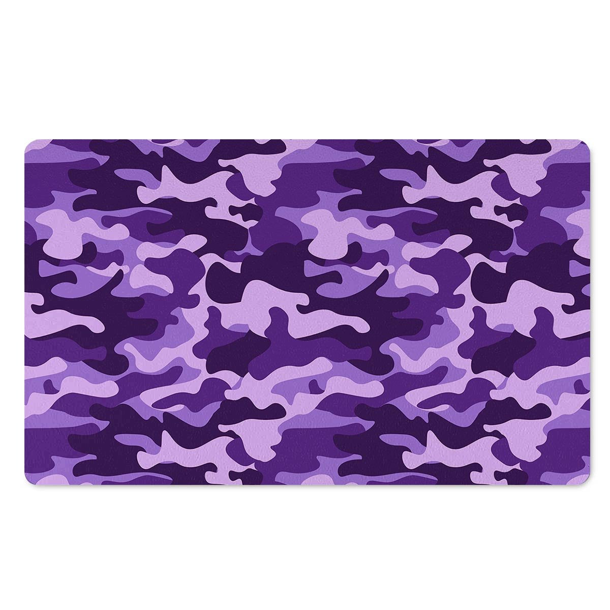 Purple Camo Print Door Mat-grizzshop